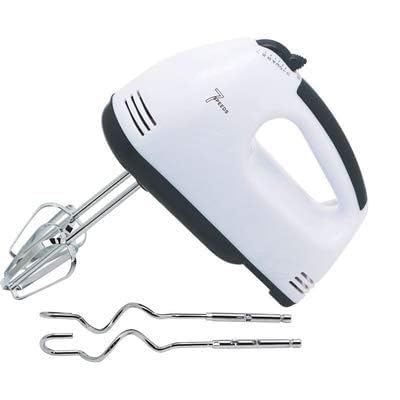 Electric 7 Speed Hand Mixer – Stainless Steel Beater & Dough Hook Attachments | High-Speed Blender for Smoothies, Cakes, Eggs, and Kitchen Mixing
