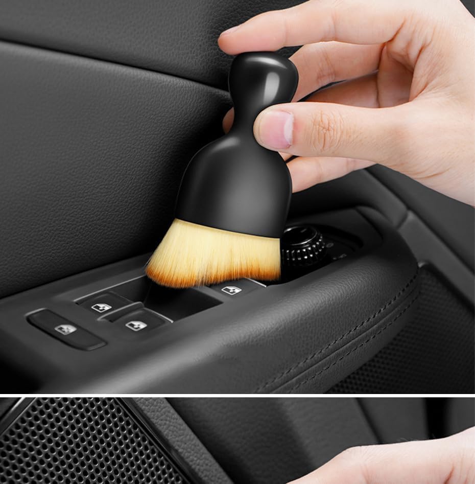 Multipurpose Car Cleaning Brush for AC Vent, Dashboard & Interior | Dual-Head Design | Soft Bristles | Reusable Duster for Bike, Laptop, Keyboard & Home Cleaning