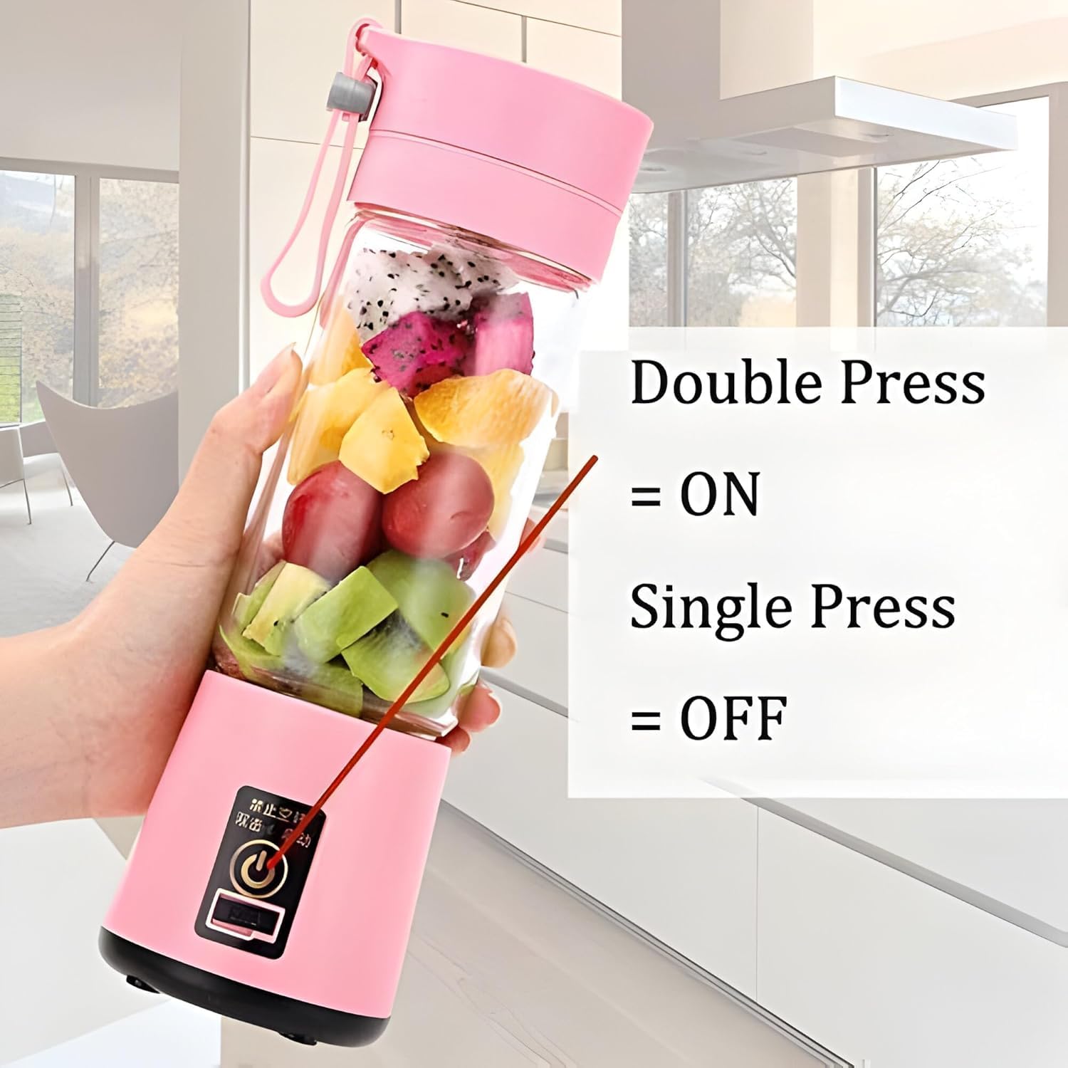 Portable USB Blender (380ml) – Make 12 Shakes per Charge | 50% OFF