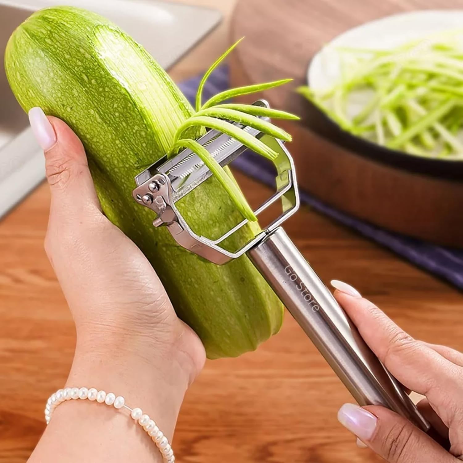 Premium Stainless Steel Multi-Functional Vegetable Peeler – Effortless Slicing, Peeling & Julienne Cutter – Sharp, Durable, Easy to Clean – Must-Have Kitchen Tool
