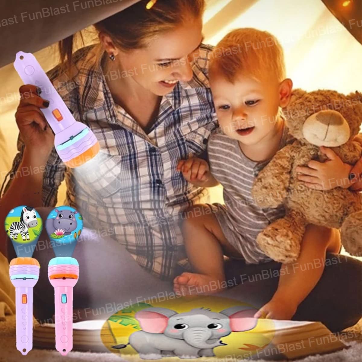 Magical Kids Projection Flashlight (AT 50% OFF + 10% OFF + FREE SHIPPING) – Fun Cartoon Story Projector Toy (With 3 Slides) – Best Gift for Kids
