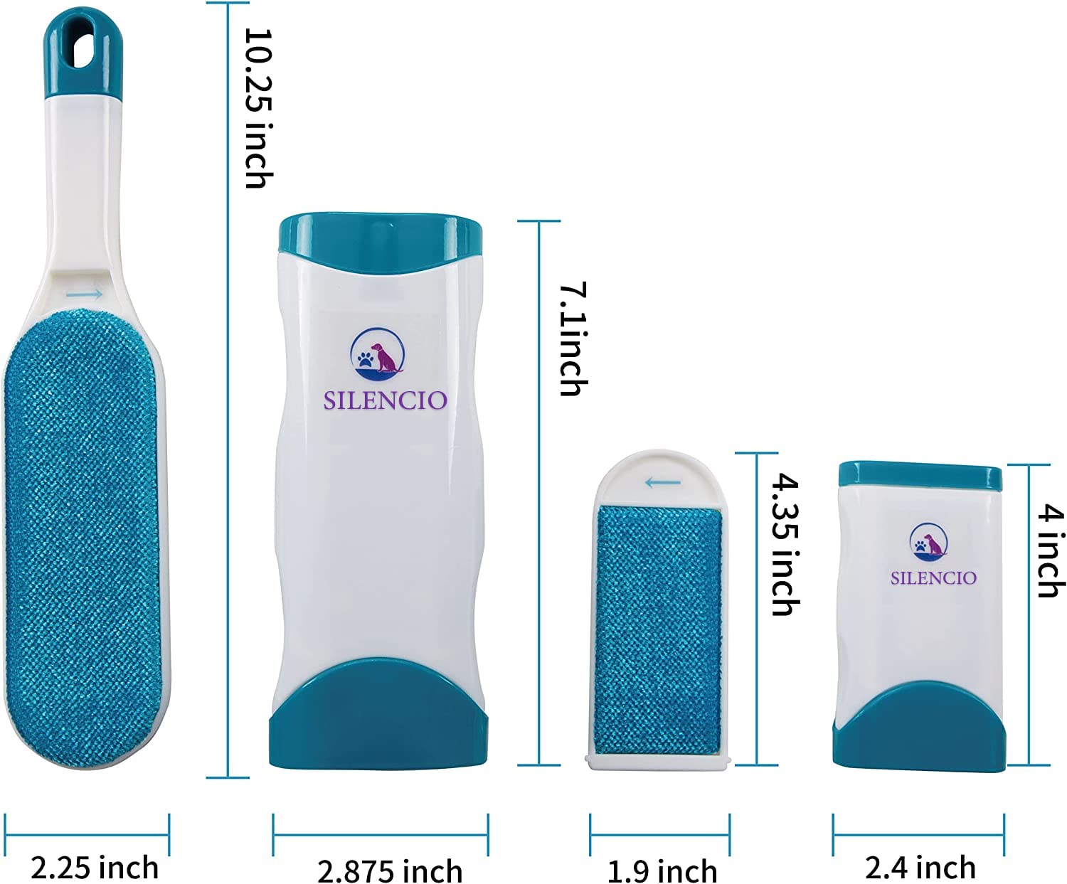Pet Hair Remover Brush – SILENCIO Double-Sided Fur Remover for Dogs & Cats