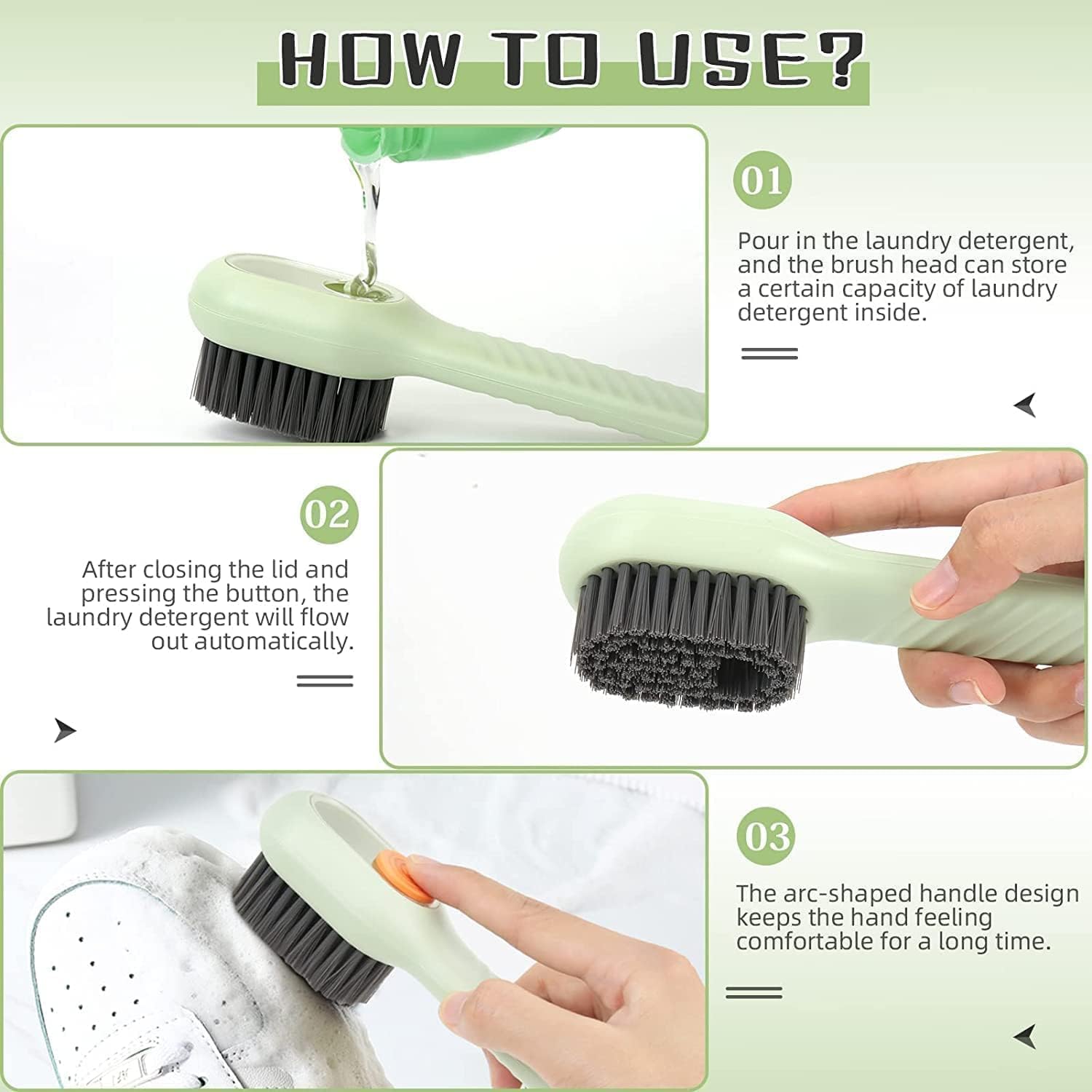 Multi-Functional Shoe Cleaning Brush with Soft Bristles & Comfortable Grip %50 OFF