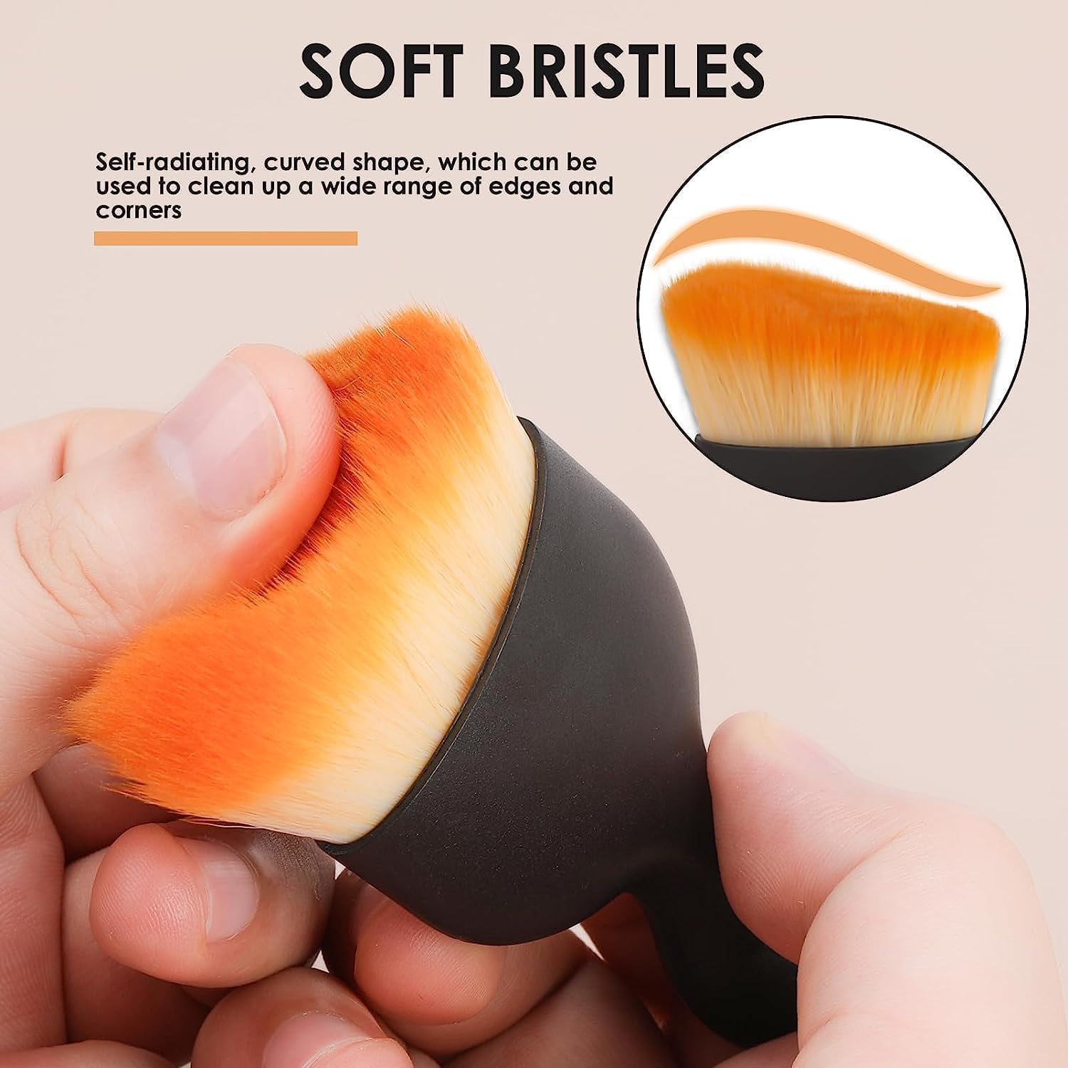Multipurpose Car Cleaning Brush for AC Vent, Dashboard & Interior | Dual-Head Design | Soft Bristles | Reusable Duster for Bike, Laptop, Keyboard & Home Cleaning