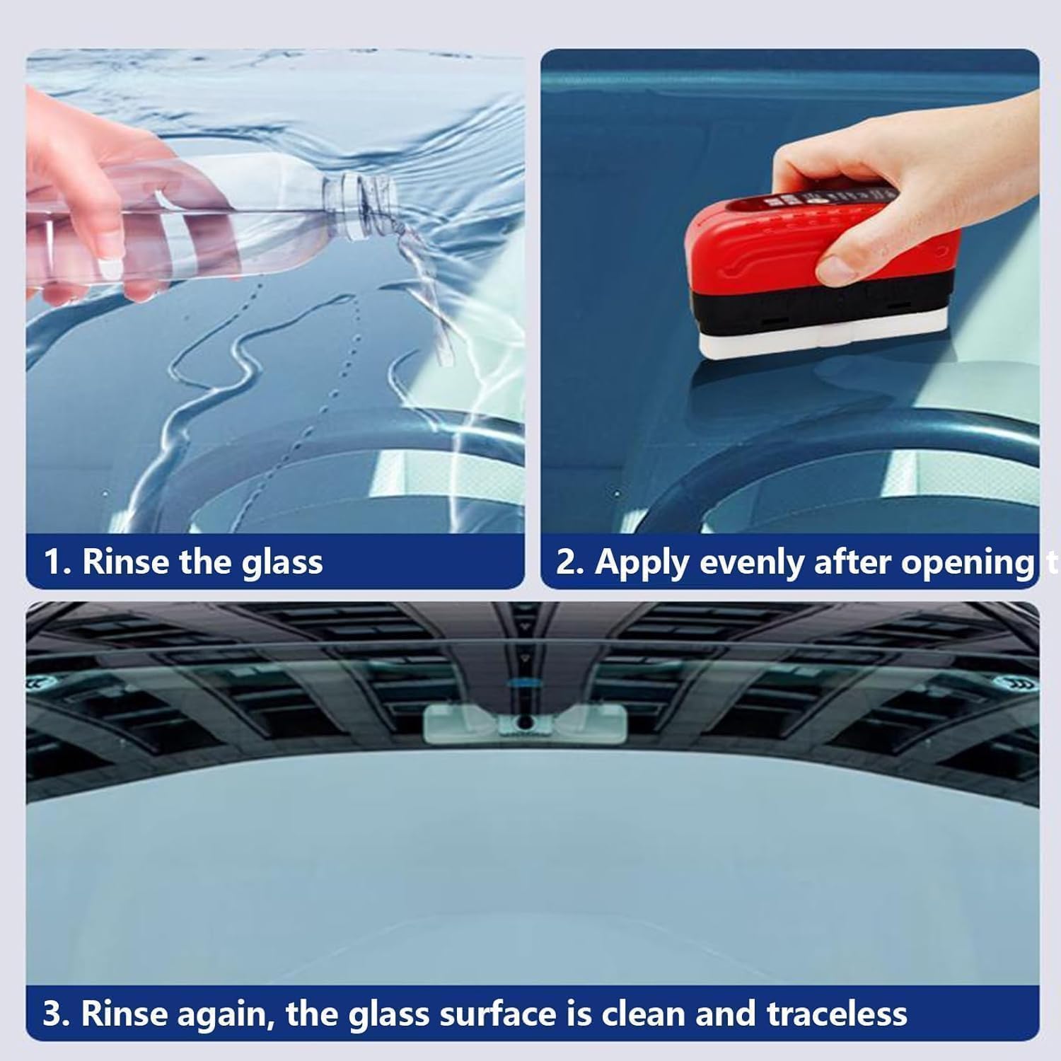 Car Glass Oil Film Remover Brush – Automotive Oil Film Cleaning Sponge Brush