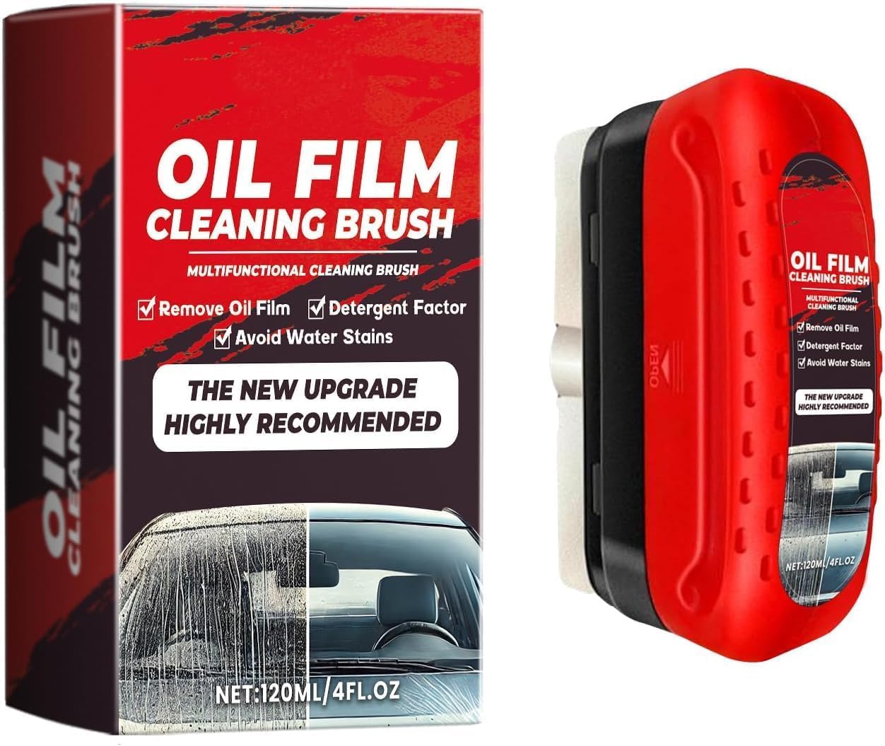Car Glass Oil Film Remover Brush – Automotive Oil Film Cleaning Sponge Brush
