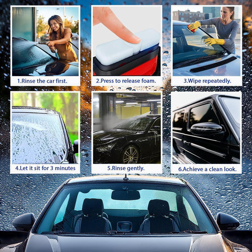 Car Glass Oil Film Remover Brush – Automotive Oil Film Cleaning Sponge Brush