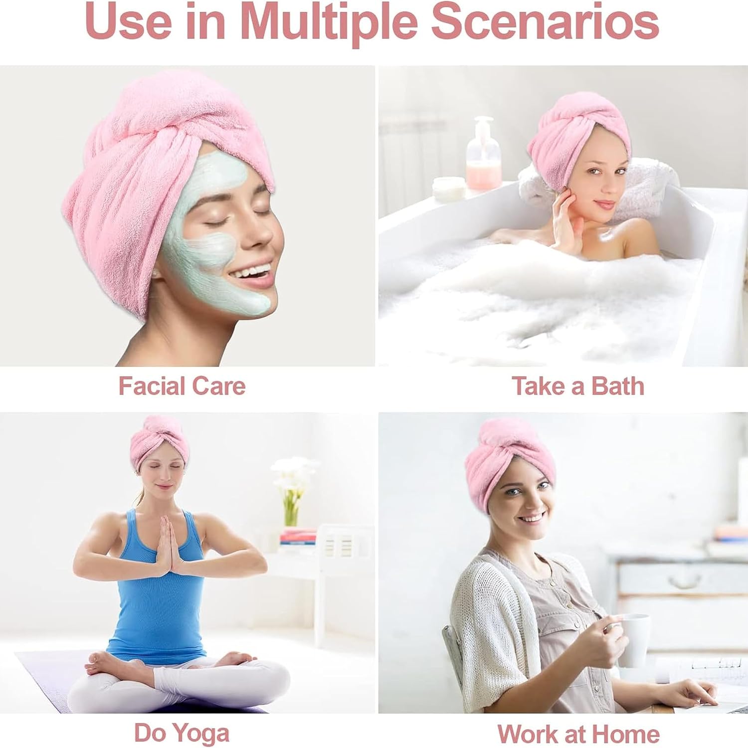 Hair Wrap Towel for Women | Quick Drying Hair Towel Wrap | Super Absorbent Hair Turban (Multicolor) pack of 1