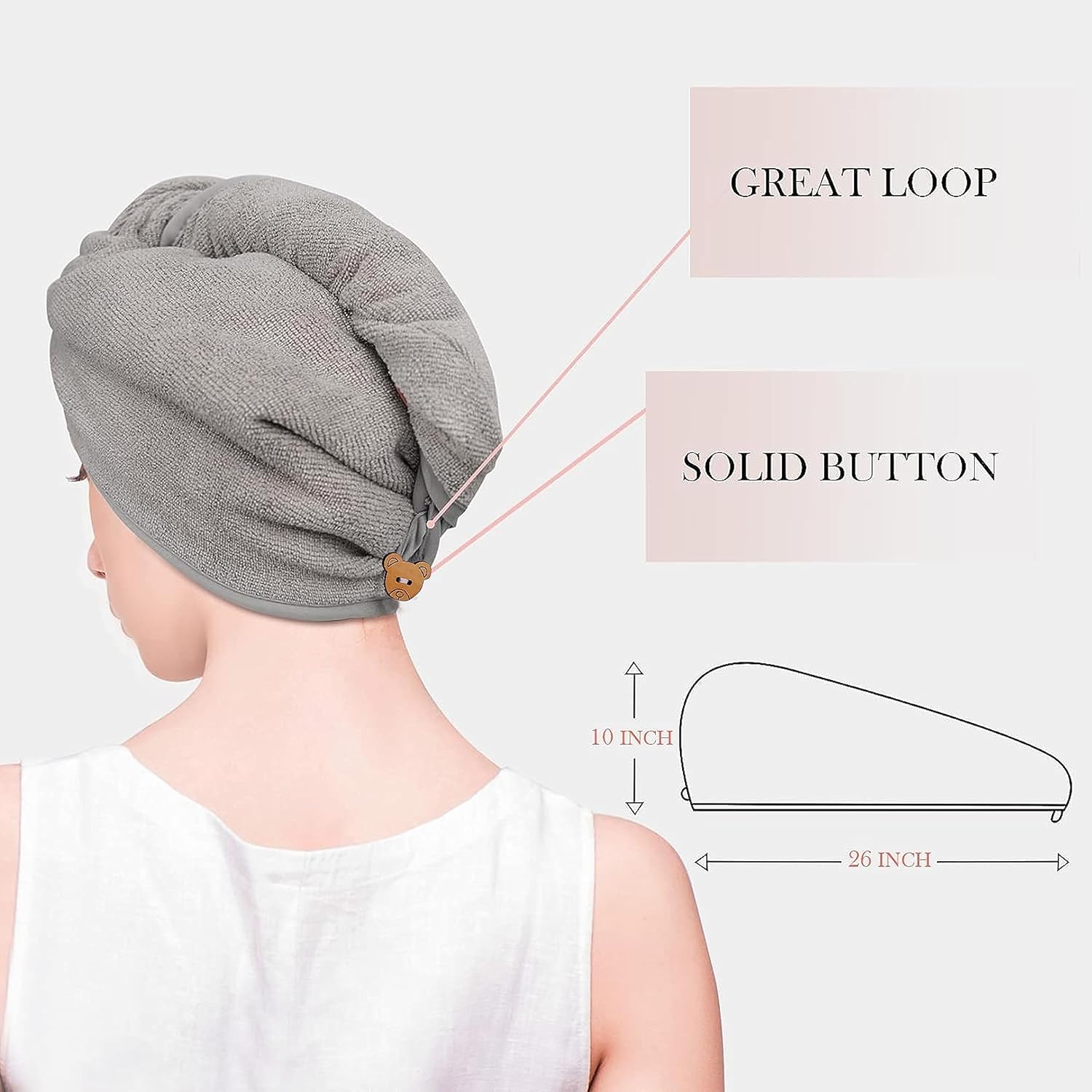 Hair Wrap Towel for Women | Quick Drying Hair Towel Wrap | Super Absorbent Hair Turban (Multicolor) pack of 1