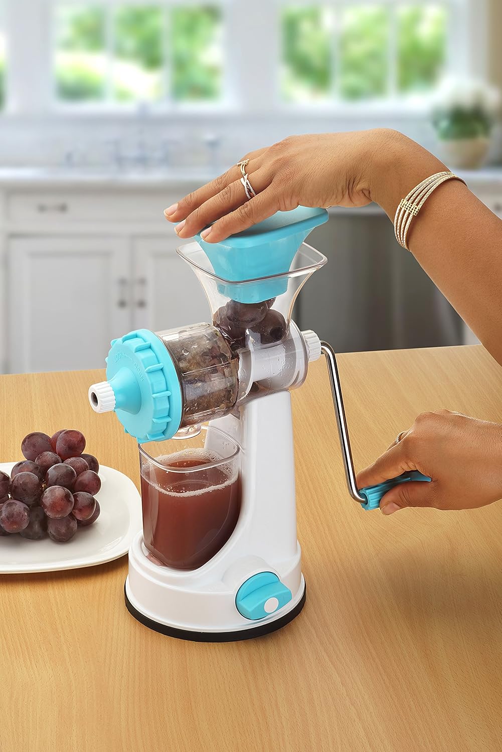 Manual Juicer Machine | Hand Press Juicer for Fruits &amp; Vegetables | Cold Press Citrus Juice Maker